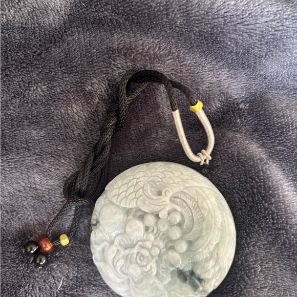 Burma Jade Phoenix Pendant - Picture 2 of 5